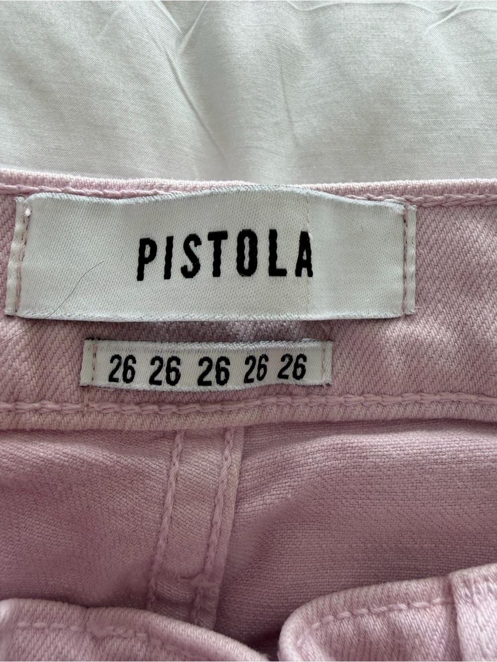 pistola Pastel Pink High-Rise Frayed Hem Cropped Jeans - Picture 5 of 6
